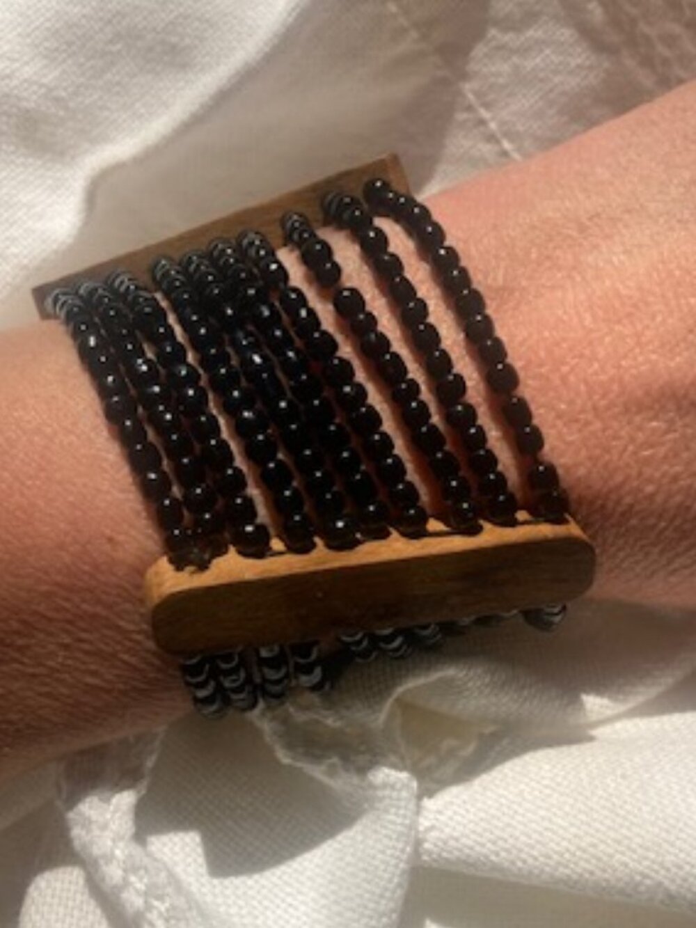 Black beaded bracelet